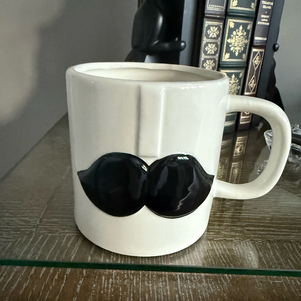 Black Mustache Ceramic Mug